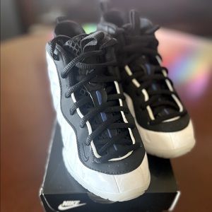 Nike Little Posite One (PS) - Kids 12c - White/Black/Hyper Royal